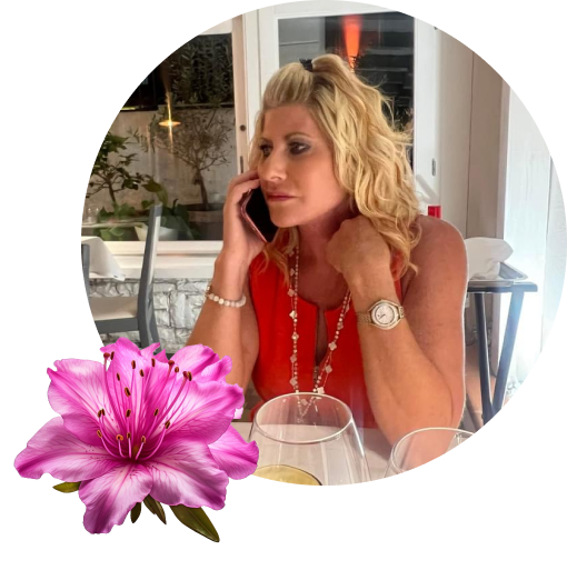 Lady with flower Image